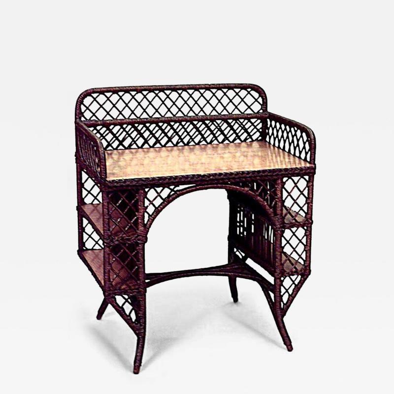 American Mission Wicker and Oak Desk