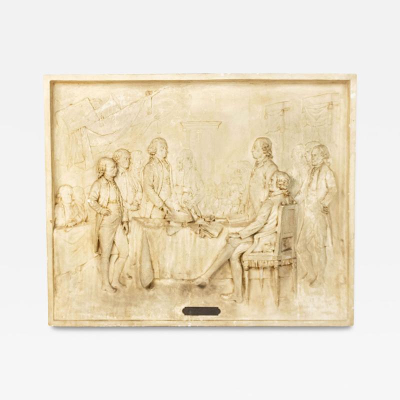 American Plaster Cast of the Signing of the Declaration of Independence