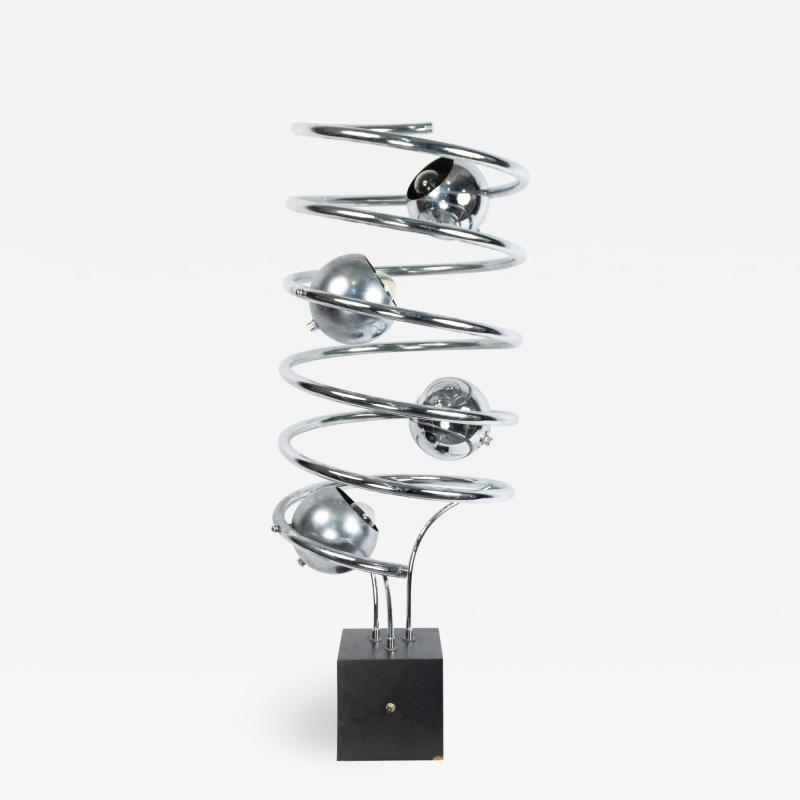 American Post War Chrome Abstract Lamp