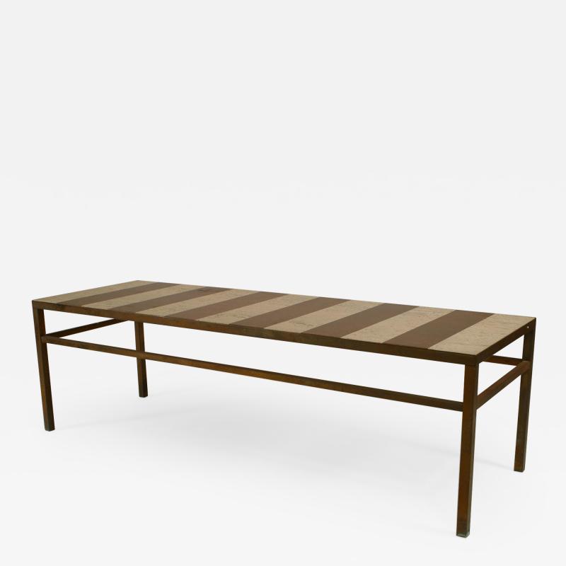 American Post War Design Rectangular Steel Coffee Table