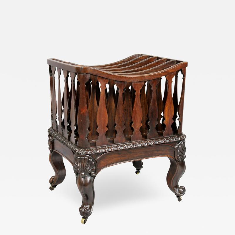 American Rococo Revival Rosewood Canterbury