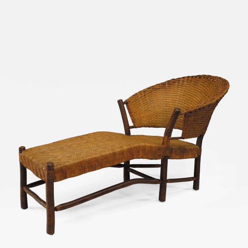 American Rustic Old Hickory Chaise Lounge