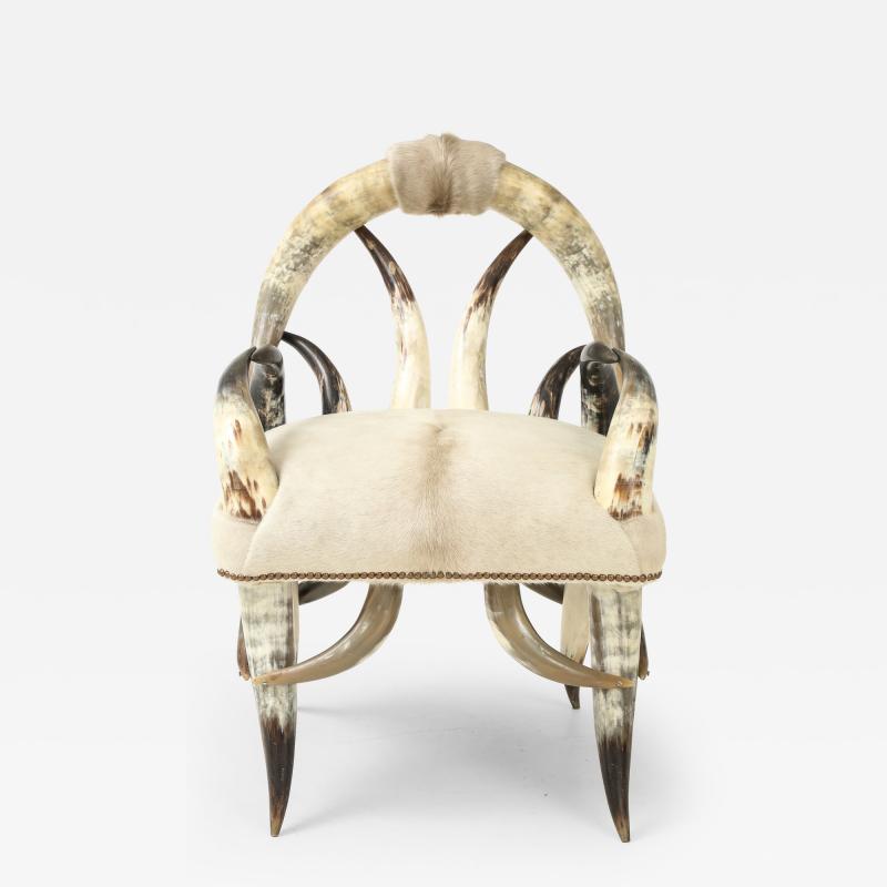 American Steerhorn Hide Chair