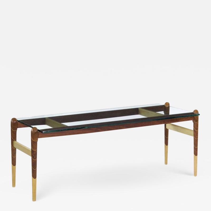 American Studio Made Walnut and Maple Coffee Table