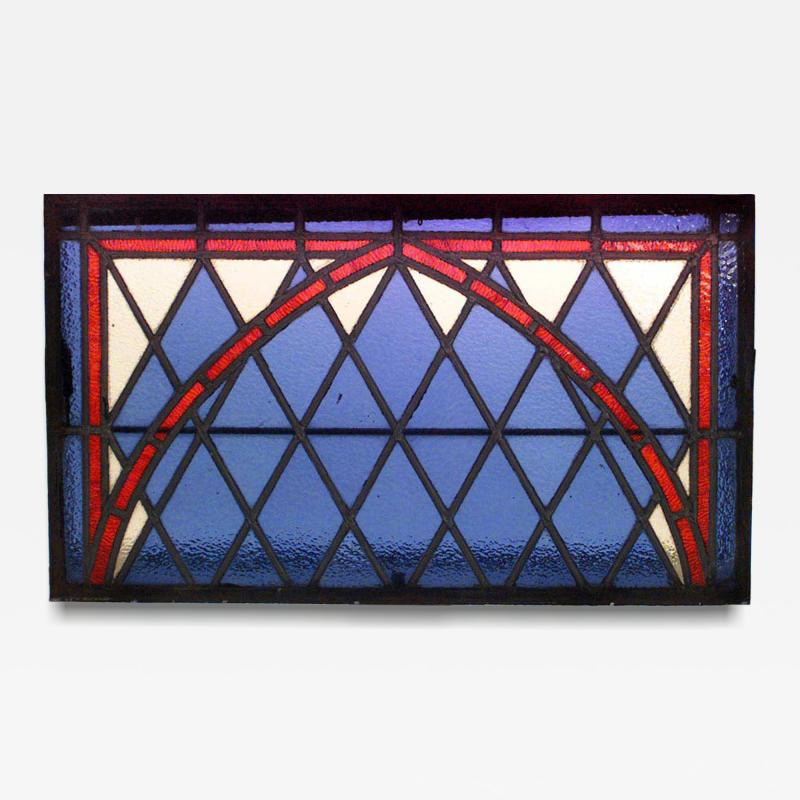 American Victorian Blue Leaded Glass Windows
