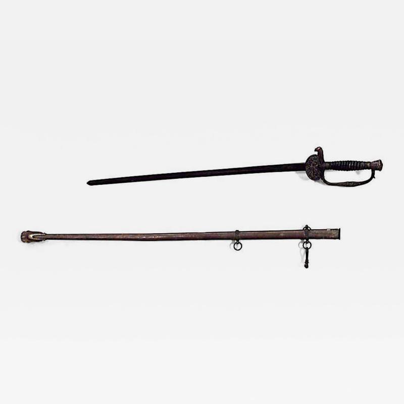 American Victorian Bronze Presentation Sword with Scabbard