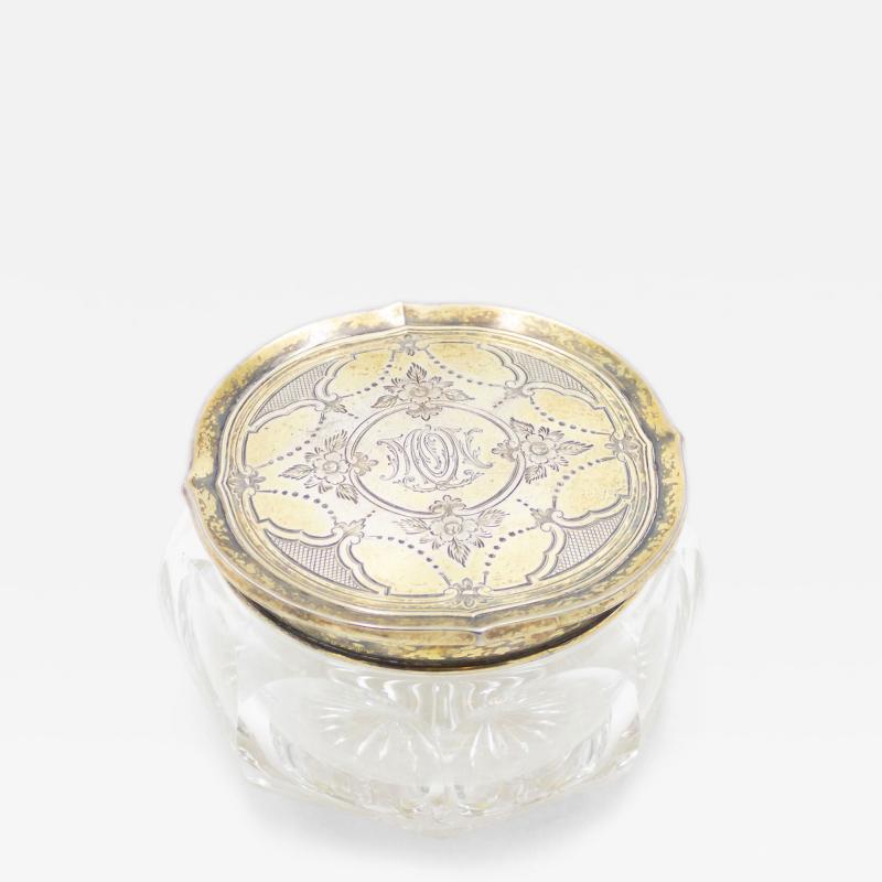 American Victorian Crystal Powder Box