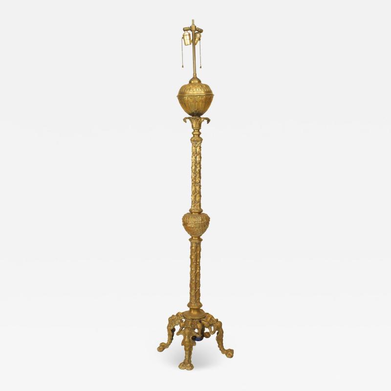 American Victorian Faux Briarwood Lamp