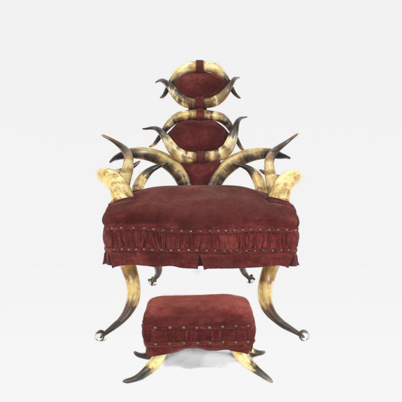 American Victorian Horn Arm Chair