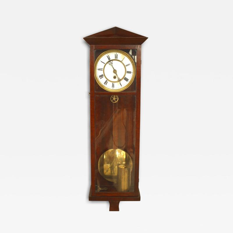 American Victorian Mahogany Wall Clock