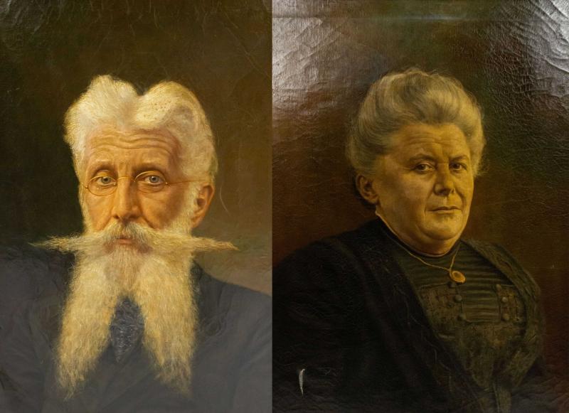 American Victorian Male And Female Portraits 1