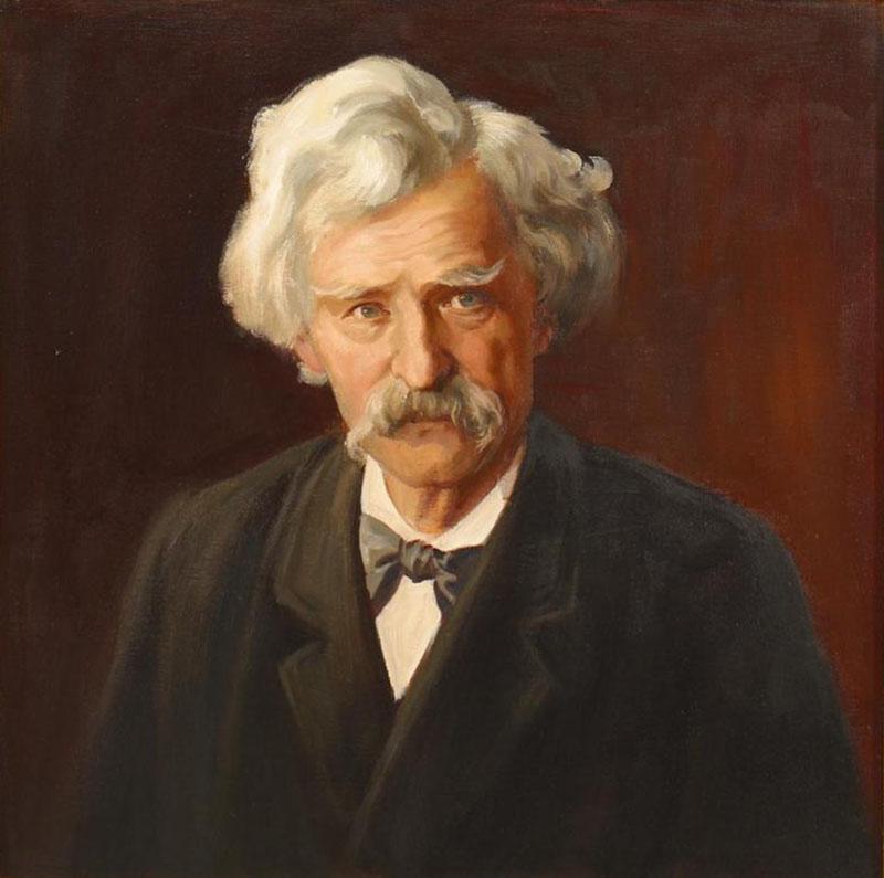 American Victorian Mark Twain Painting