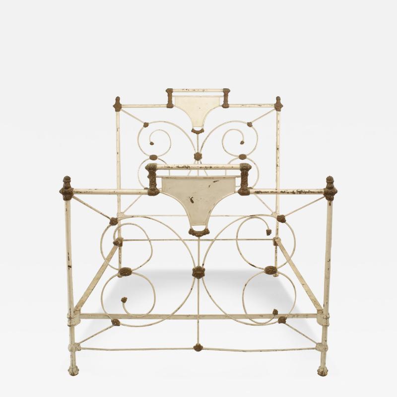 American Victorian Painted Iron Full size Bed