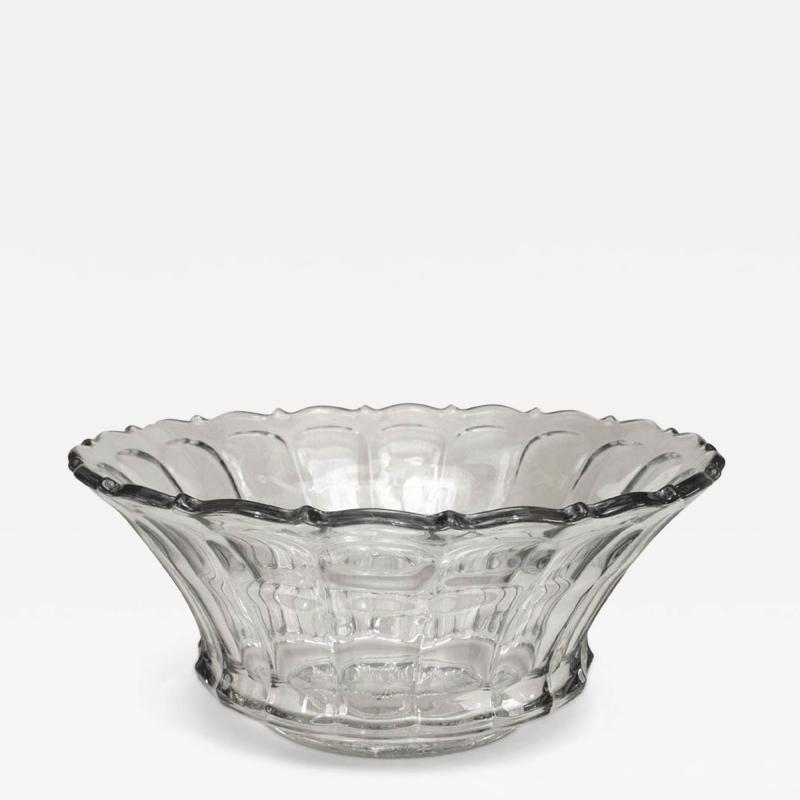 American Victorian Pressed Glass Punch Bowl