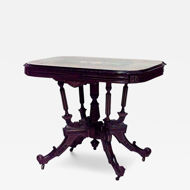 American Victorian Rosewood Center Table