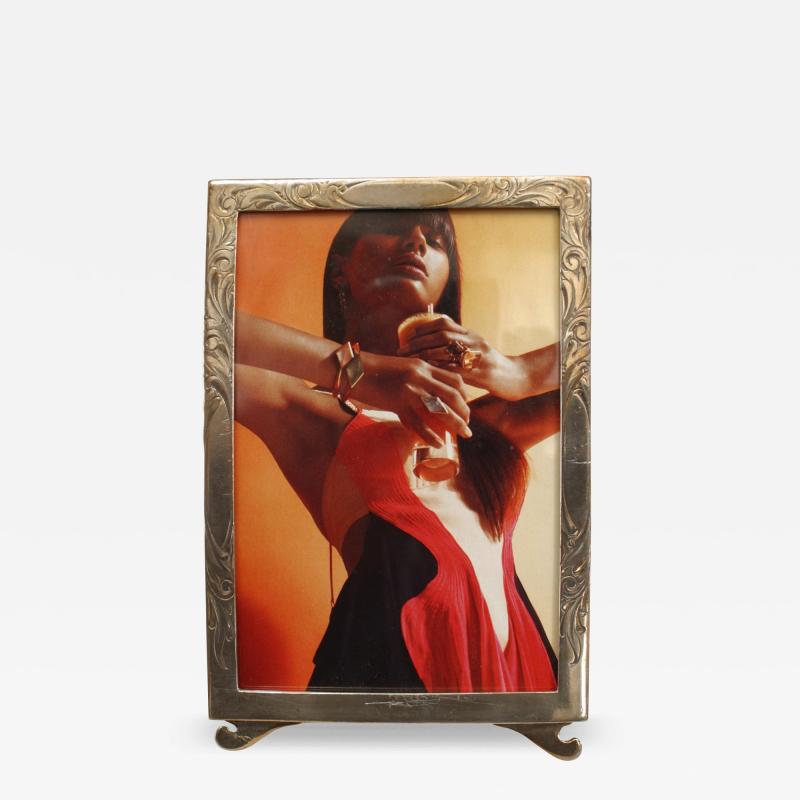 American Victorian Silver Metal Picture Frame