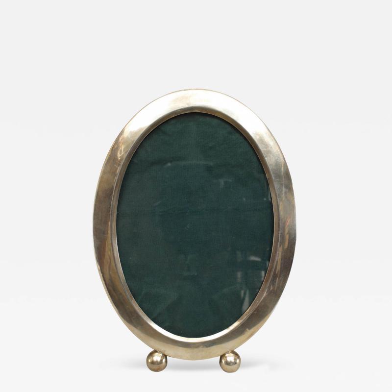 American Victorian Silver Oval Picture Frame