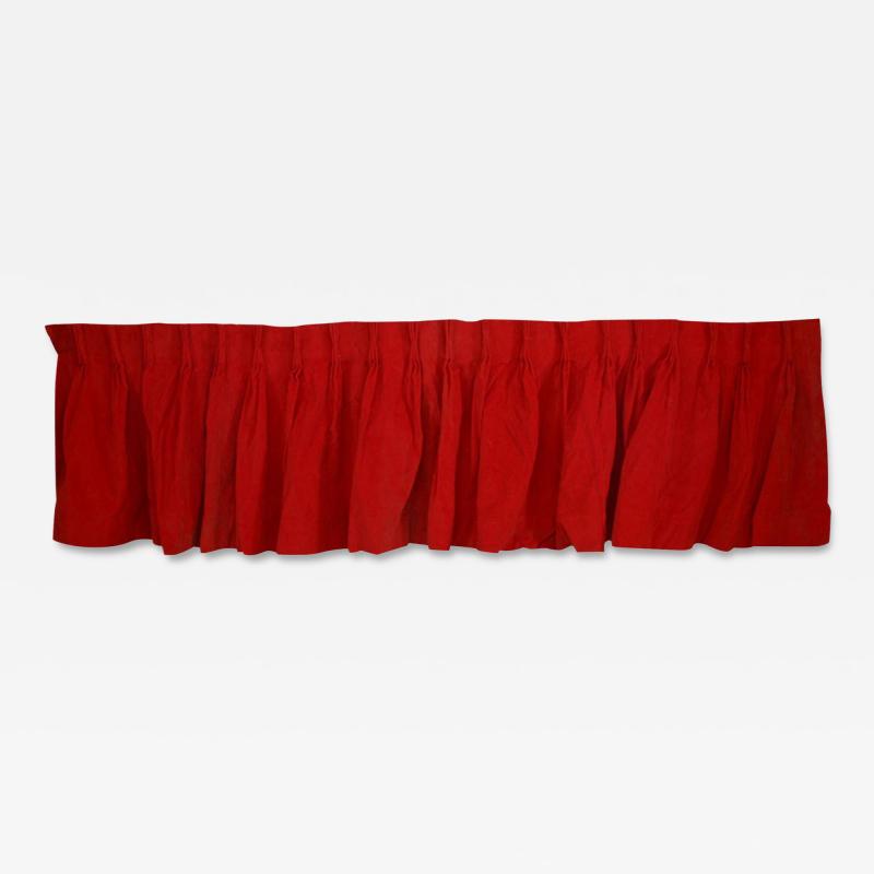 American Victorian Style Crimson Velvet Valance