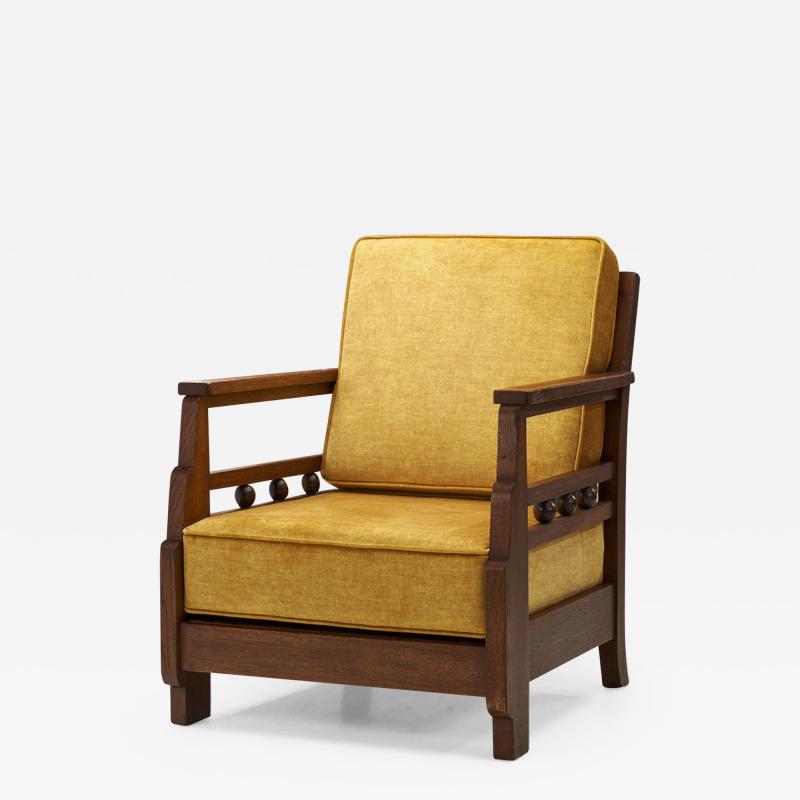 Amsterdam School Oak Lounge Chair The Netherlands 1930s