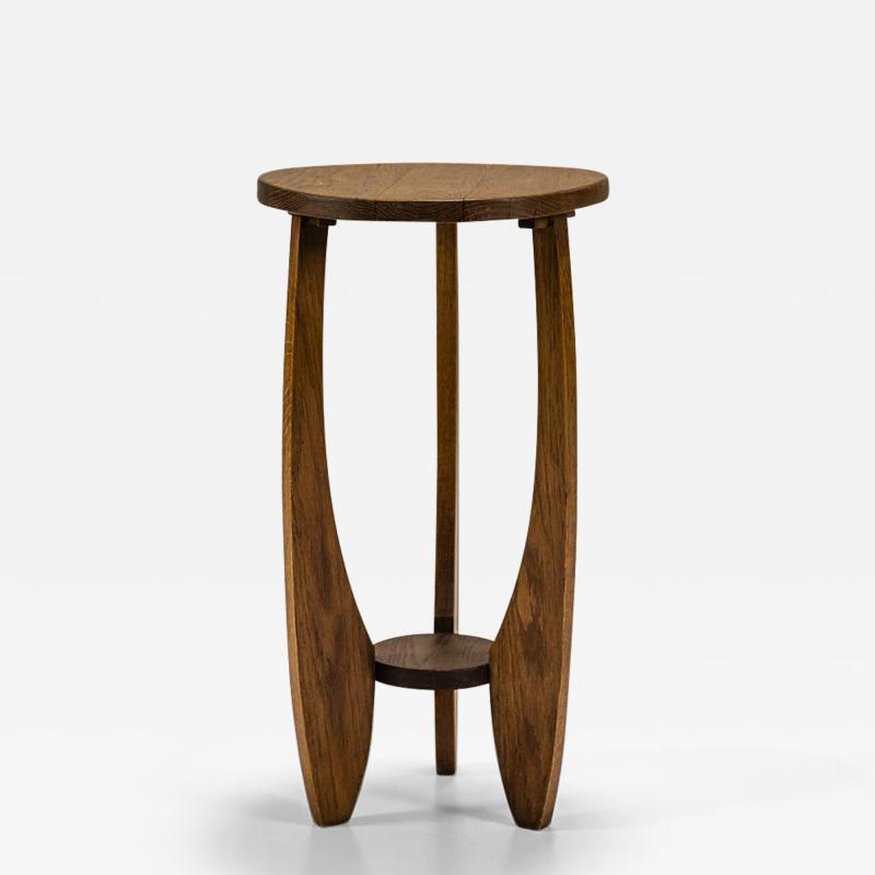 Amsterdam School Side Plant Table in Oak 1930s