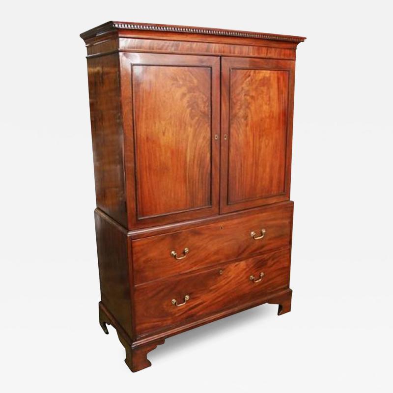 An 18th Century English Mahogany Linen Press