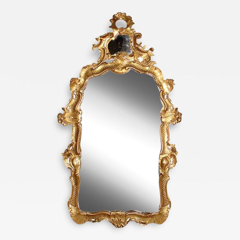 An 18th Century High Rococo Italian Giltwood Mirror