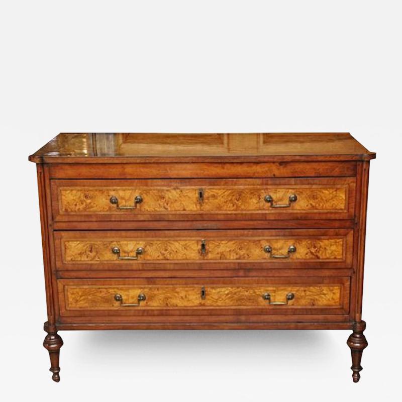 An 18th Century Louis XVI Olivewood and Walnut Chest of Drawers