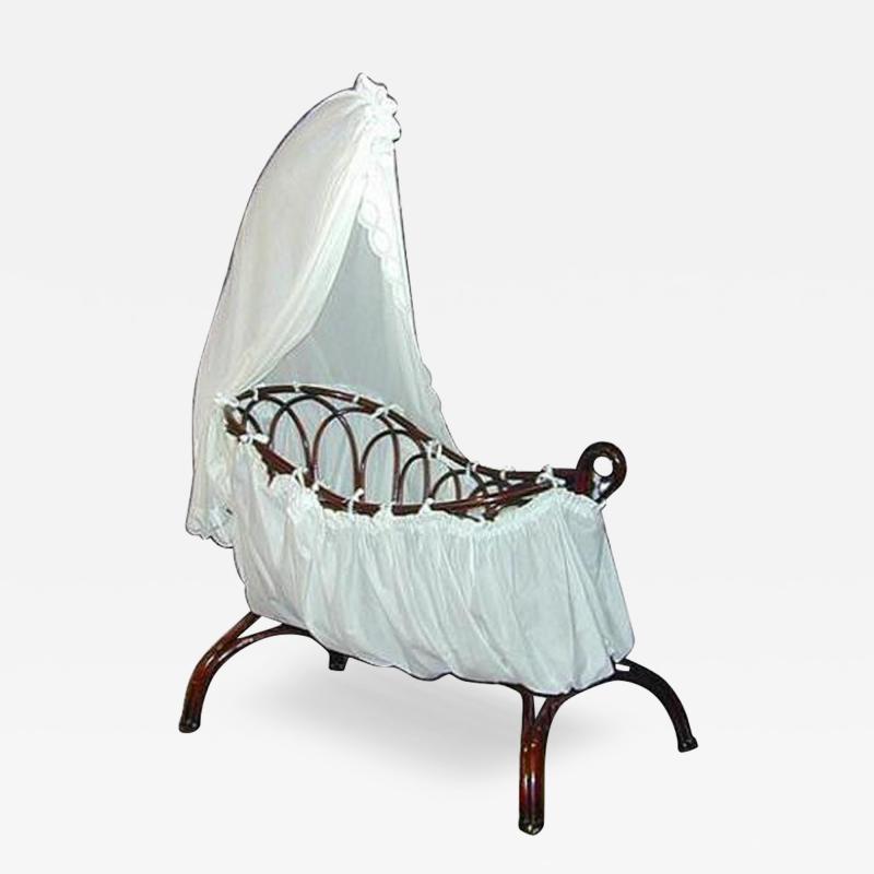 An Adorable 19th Century Beechwood Rocking Cradle