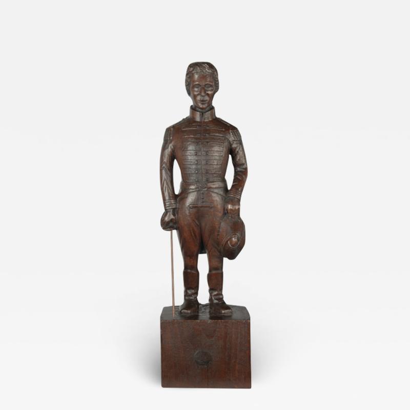 An Anglo Indian teak carving of Arthur Wellesley later the Duke of Wellington