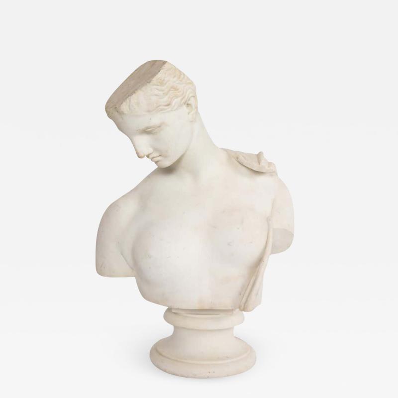 An Antique Italian Neoclassical Marble Bust of Psyche by Giuseppe Carnevale