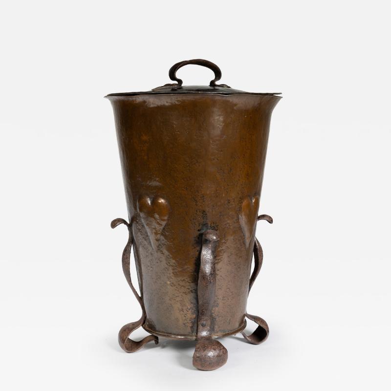 An Arts Crafts Brass Coal Bucket