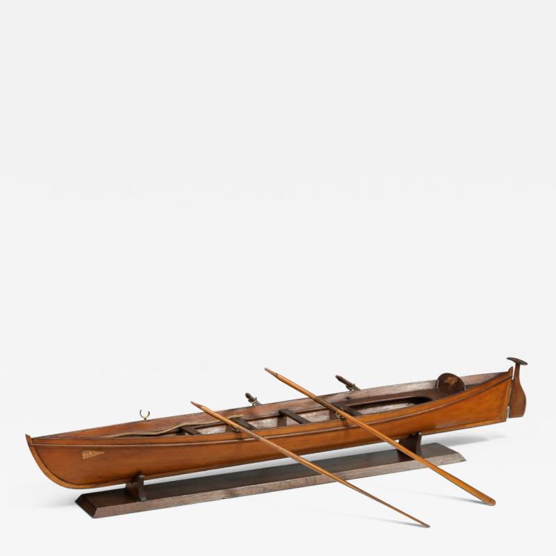 An Edwardian pine five oar rowing skiff