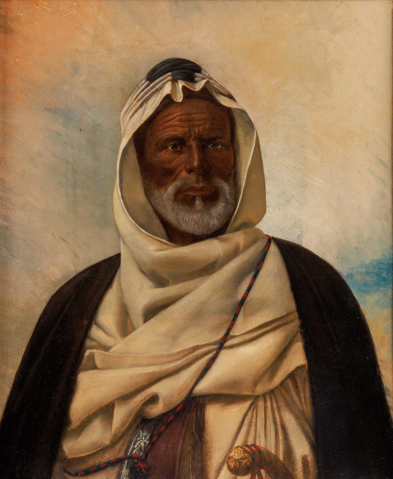 An Exceptional Quality Orientalist Portrait of A Moorish Chief 19th Century