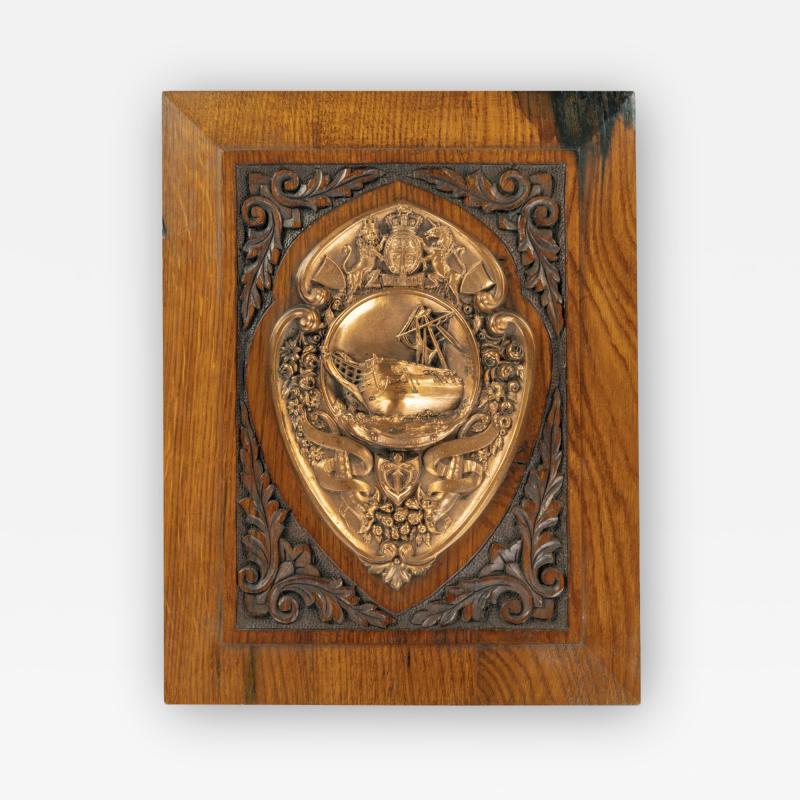 An H M S Foudroyant copper shield