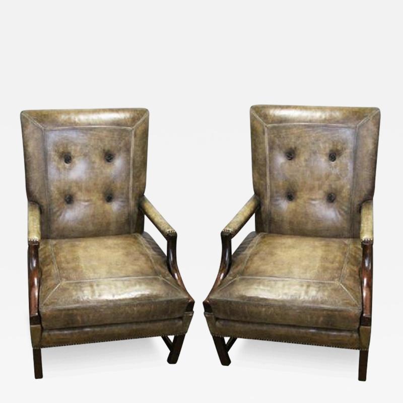 An Important Pair of English George III Gainsborough Chairs