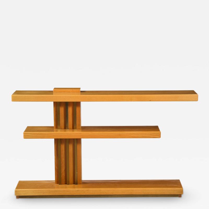 An Italian Wood Bookshelf or Console Table circa 1970