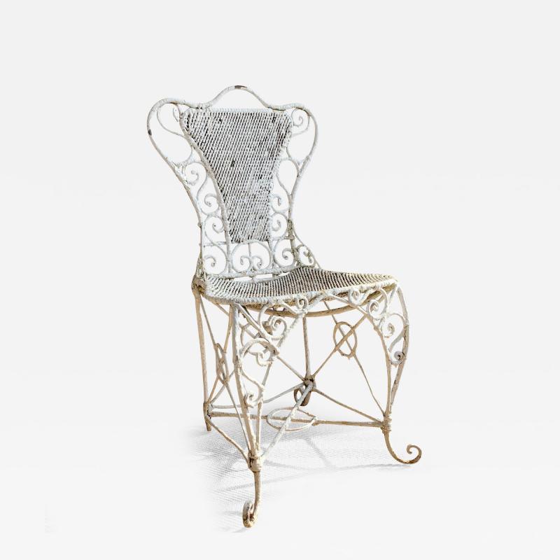 An Ornate Regency Wirework Iron Chair