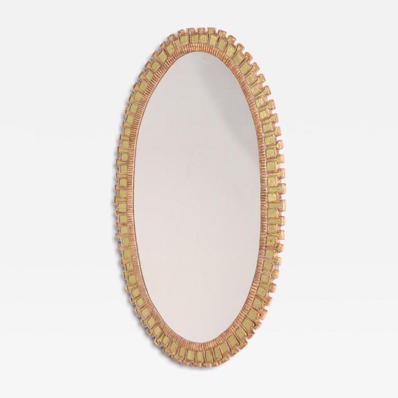 An Oval Mirror in the manner of Line Vautrin 