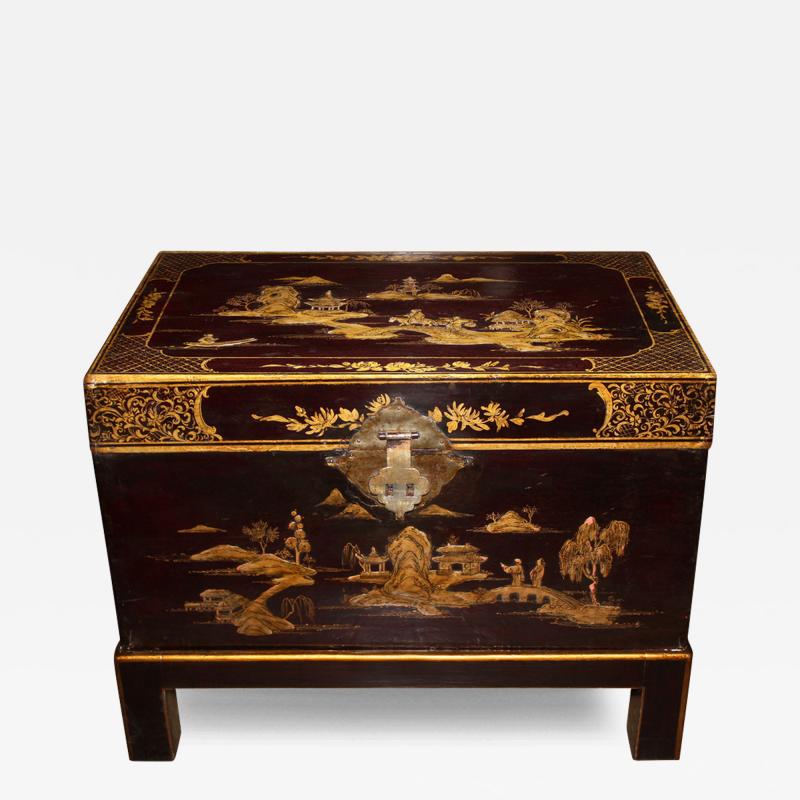 An Understated 19th Century English Chinoiserie Trunk