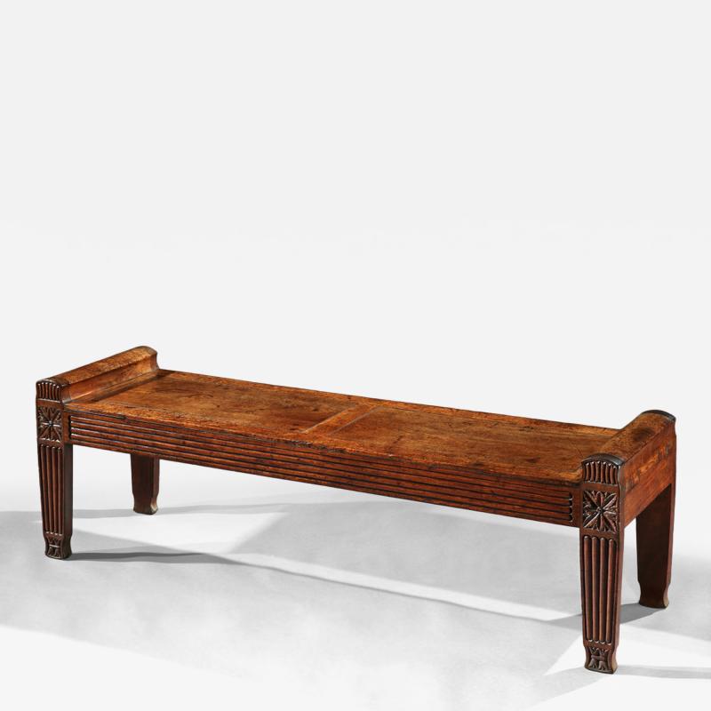 An Unusually Large Regency Period Mahogany Window Seat