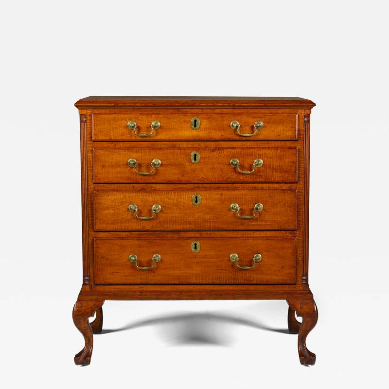 An important and rare chest with exceptional cabriole legs
