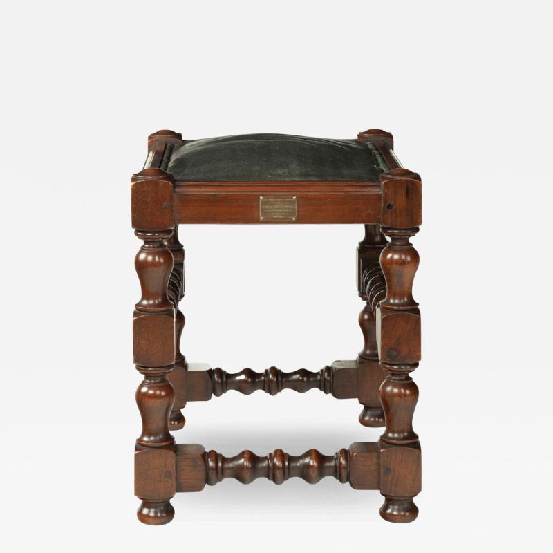An oak stool from the timber of H M S Britannia