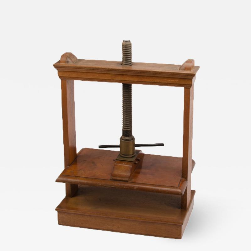 An oversized 19th Century antique book press mahogany and oak