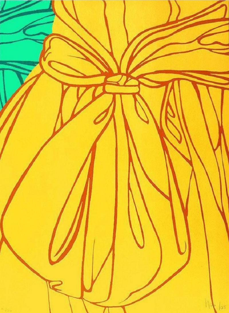 Ana Mercedes Hoyos Dress and Bow Yellow 