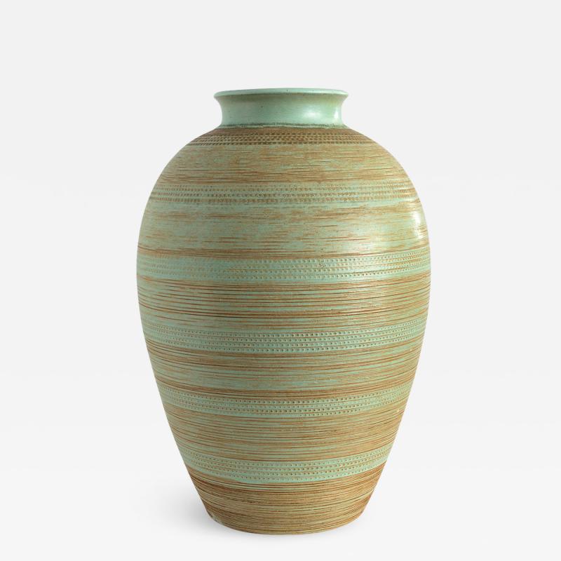 Andersson Johansson H gan s A large highly textured ceramic vase from Andersson Johansson H gan s Sweden