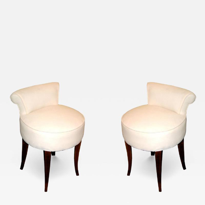 Andr Arbus 2 Vanity Stools by Andre ARBUS