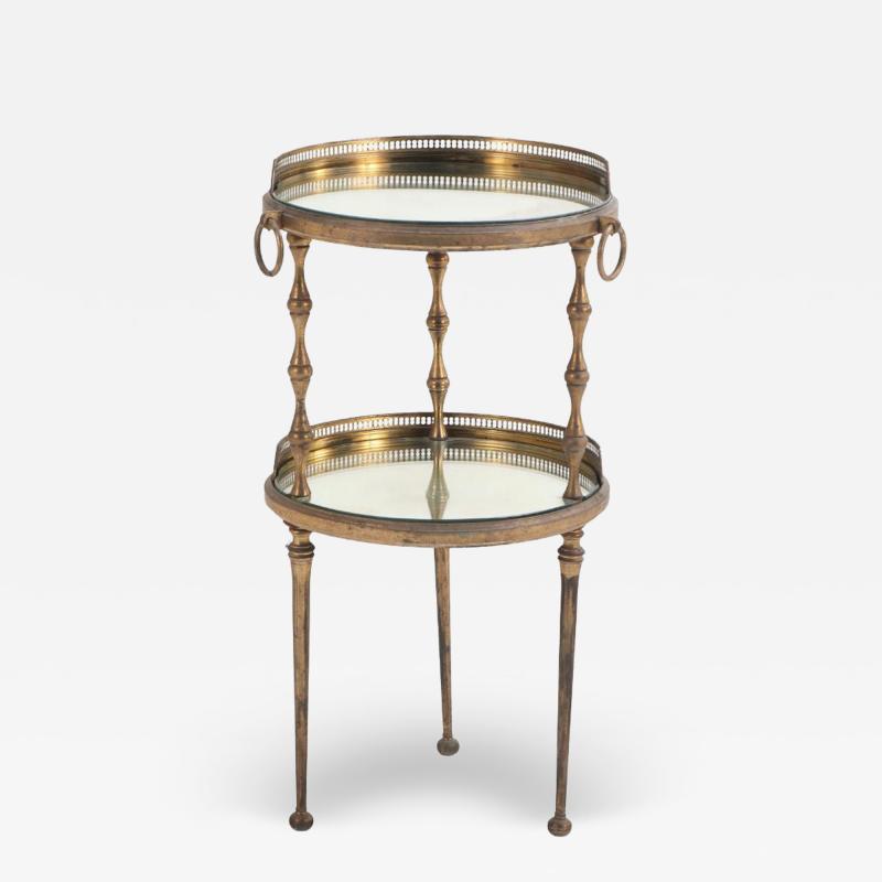 Andr Arbus A French bronze glass petite drinks table in manner of Andre Arbus C 1950 