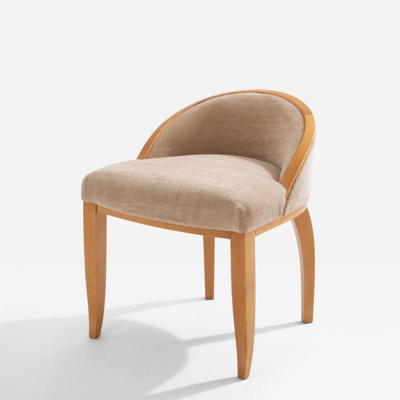Andr Arbus Andr Arbus sycamore mohair velvet desk or vanity table chair 1934