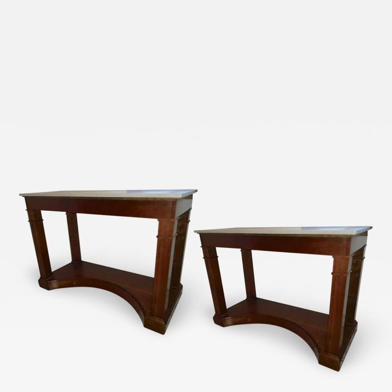 Andr Arbus Andre Arbus pair of mahogany Neo classic French 40s console
