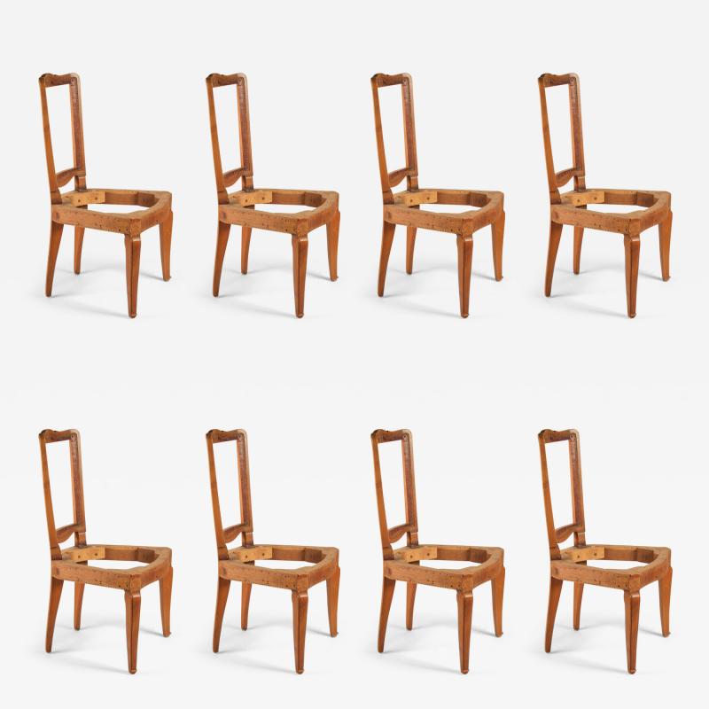 Andr Arbus Andre Arbus set of 8 dining chairs in cherry